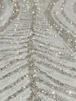 balıksırtı gümüş renk jıvır sim baskı tül