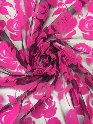 flok-baski-gul-desen-neonfusya.jpg flok baskı gül desen neon fuşya