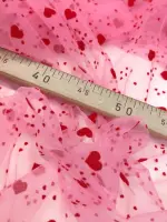 şeker pembe hayal tüle kırmızı flok kalp