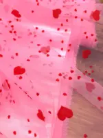 şeker pembe hayal tüle kırmızı flok kalp