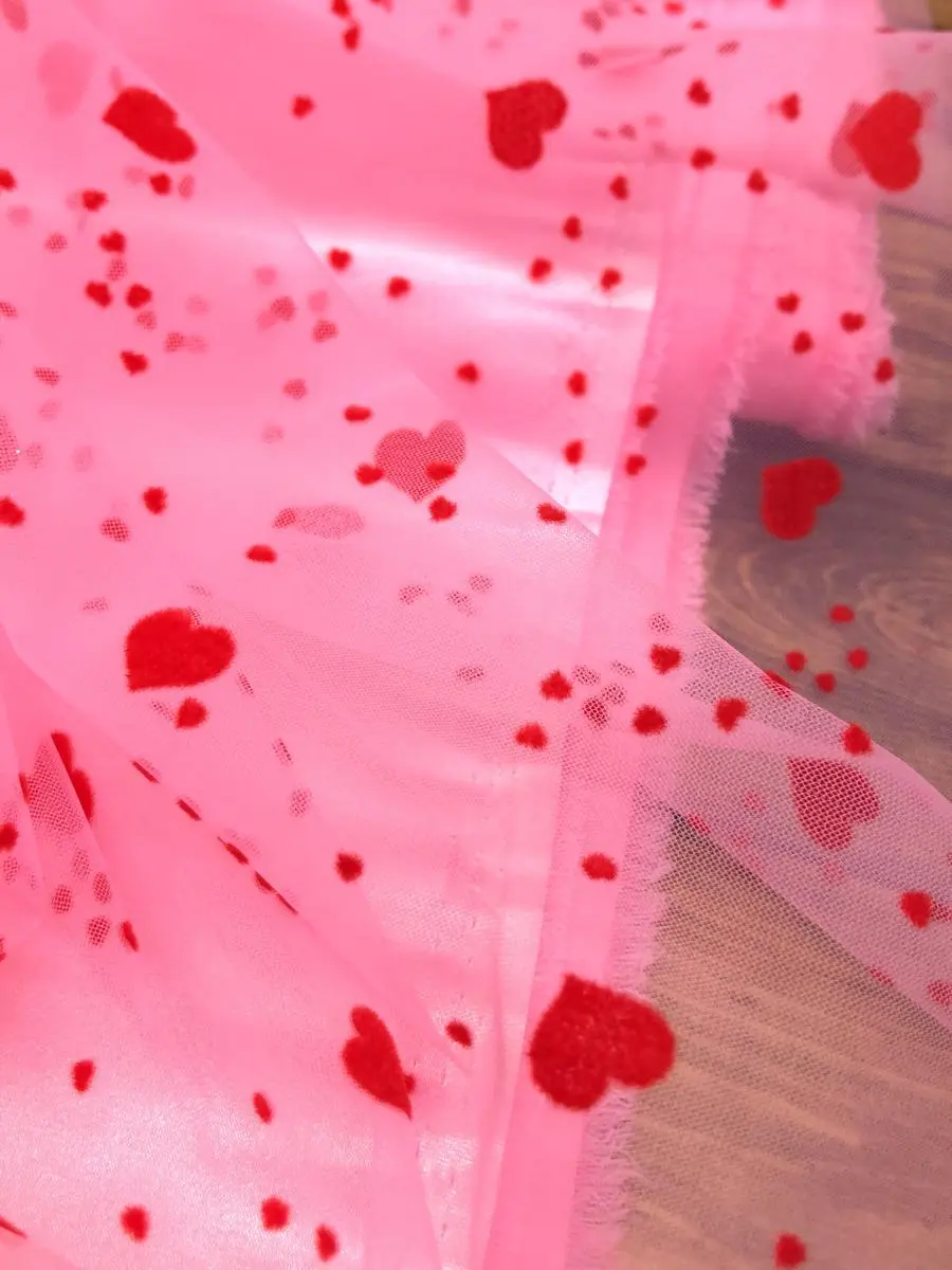 şeker pembe hayal tüle kırmızı flok kalp