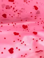 şeker pembe hayal tüle kırmızı flok kalp