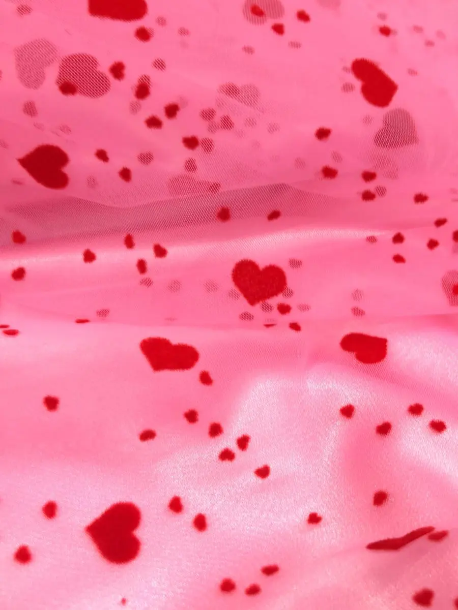 şeker pembe hayal tüle kırmızı flok kalp