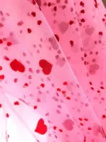 şeker pembe hayal tüle kırmızı flok kalp