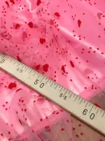şeker pembe hayal tüle kırmızı flok kalp