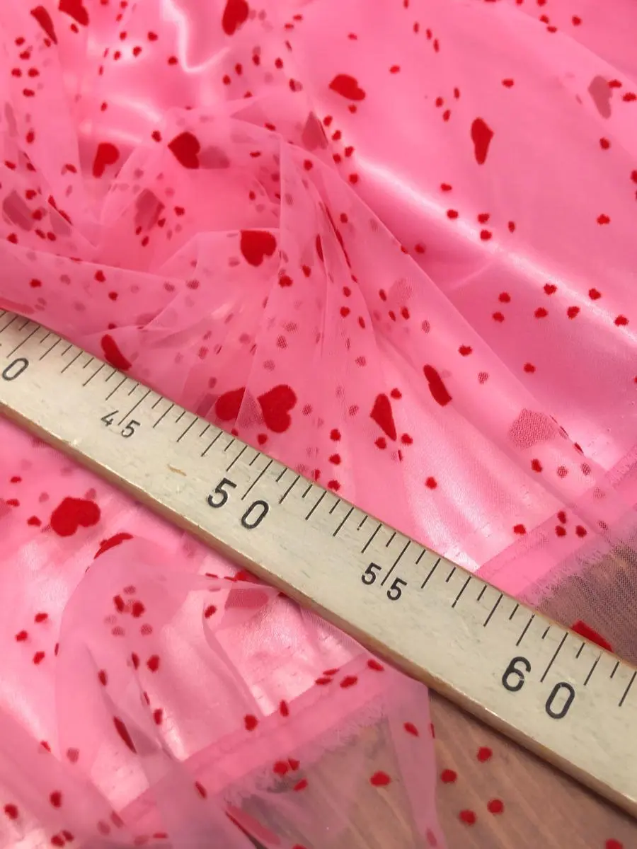 şeker pembe hayal tüle kırmızı flok kalp