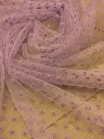 flok baskı puantiye lila