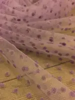 flok baskı puantiye lila