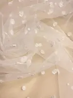 Kabatmalı Sim Baskı Kırık Beyaz
