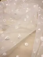 Kabatmalı Sim Baskı Kırık Beyaz