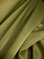 Kalın İpeksi Saten Olive Yeşil