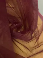 Kristal Tül Bordo