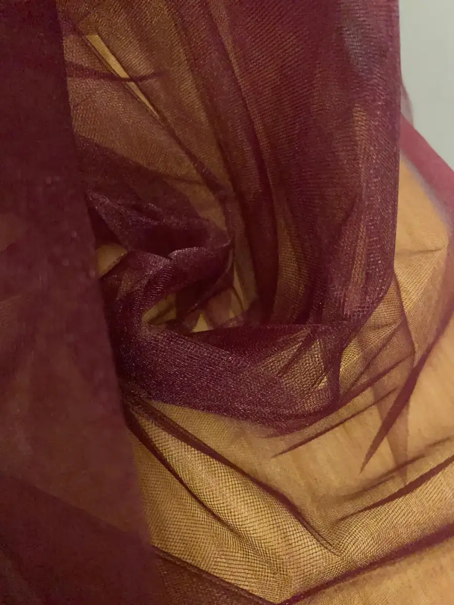 Kristal Tül Bordo