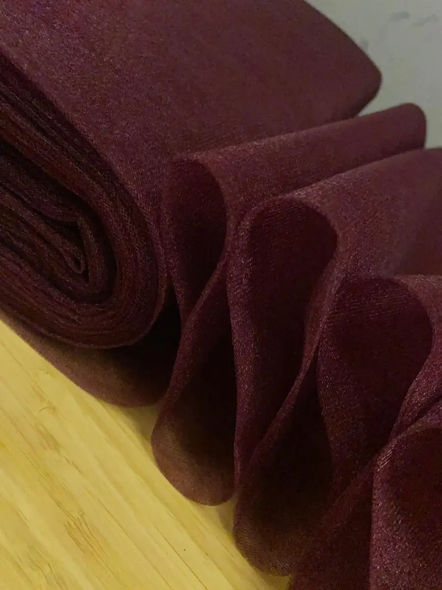 Kristal Tül Bordo