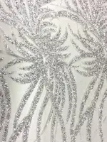palmiye desen gümüş jıvır sim baskı
