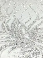 palmiye desen gümüş jıvır sim baskı