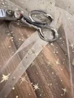 parlayan yıldız gold varak baskı tül